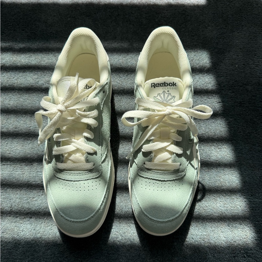 Reebok Club C Double Suede Sneakers - Seafoam Green, Women’s 8.5 - Picture 3 of 5